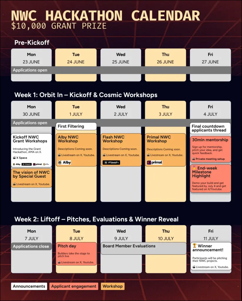 NWC hackathon calendar