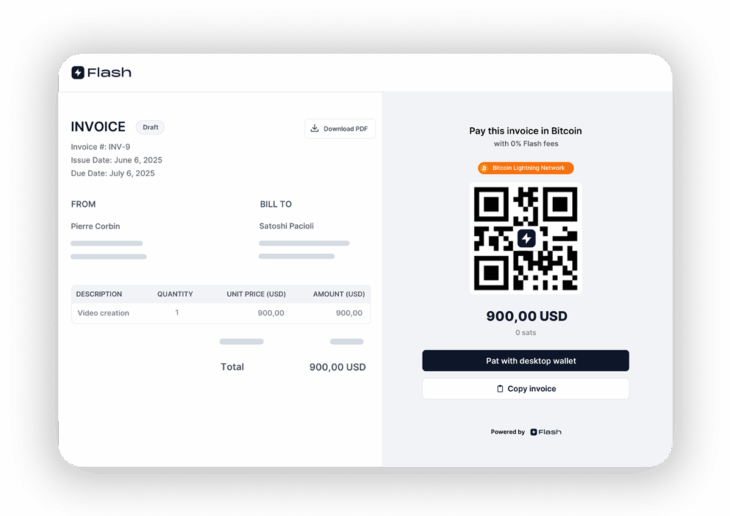 flash launches invoicing