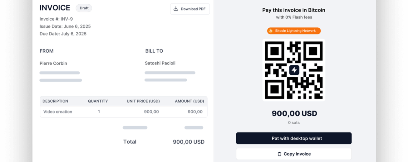 flash launches invoicing