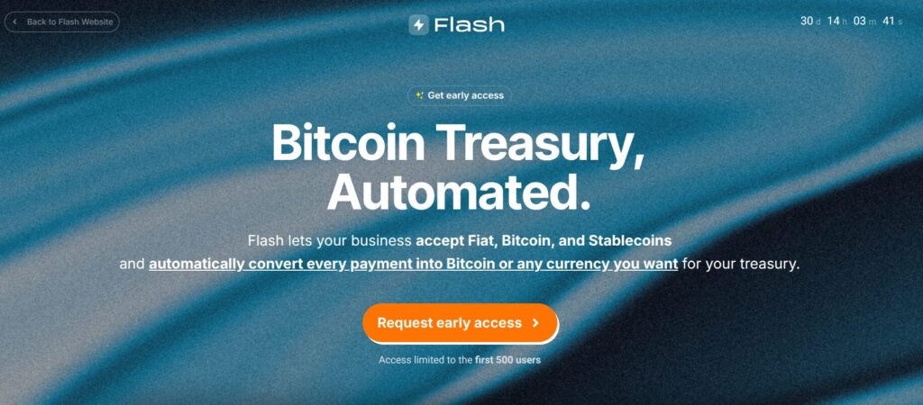 Flash Announces Bitcoin Treasury Automation: Early Access Limited to 500 Users 4 image