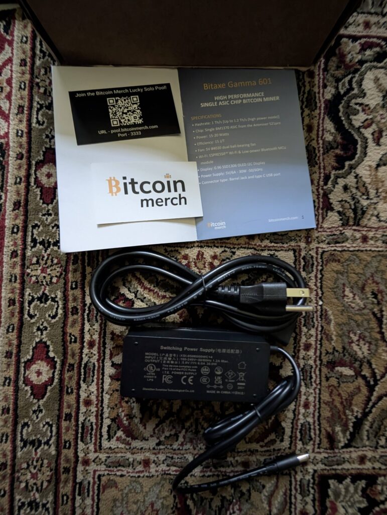 Bitcoin merch Power adapter