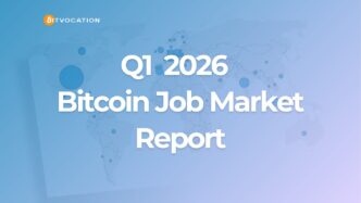 Bitvocation Bitcoin Job Market Update: Q1 2026 10 Bitvocation's Q1 2026 report shows a still-active but slightly softer Bitcoin hiring market in Q1 2026: 431 jobs across 77 companies, down roughly 10% year over year versus Q1 2025.