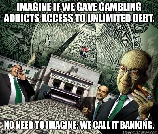 money gambling banking illusion meme