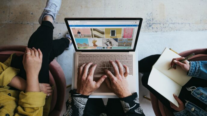 Lightning Transaction Ads and Zapvertising: Reach, Cost, and Conversion Across Emerging Bitcoin Native Ad Channels 4 person using microsoft surface laptop on lap with two other people