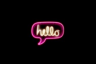 The Most Important Thing When Learning A New Language 15 pink and yellow hello neon light