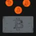 Invoice with Bitcoin symbol and bitcoin coins